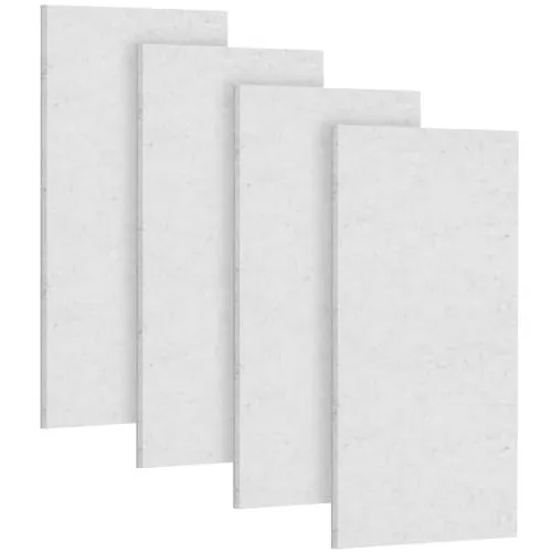 TONOR Paneles Decorativos para Pared, 4 Paneles 112x55 cm, Panel Acusticos Autoadhesivos para la Decorativo de Paredes Interiores, Estudio, Sala de Estar, Oficina, Gris Claro