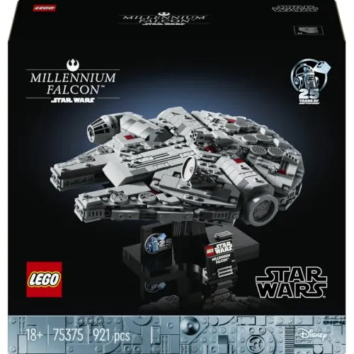 LEGO Star Wars Halcón Milenario 75375 | Set para adultos, nave estelar con base y placa, decoración de escritorio, regalo para hombres y mujeres, 921 piezas