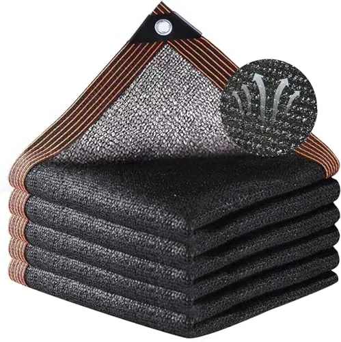 Malla de Sombra con Ojales, Red de Sombra 80-95% UV-Malla Sombreo Exterior HDPE Transpirable para Jardín Invernadero Pérgola Patio Balcón y Gallinero, Toldo de Sombra Resistente Viento