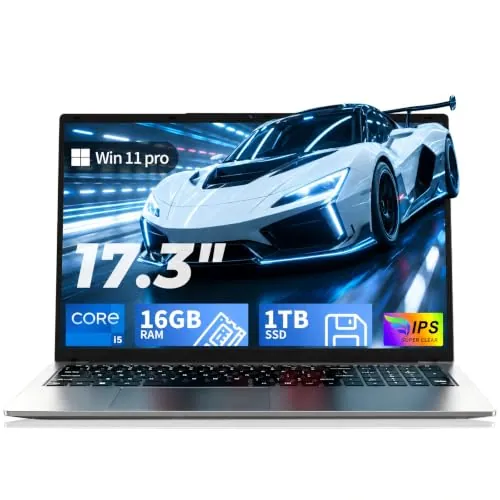 MITUNTUN Ordenador Portátil,17.3inch 7Y57 Laptop 16+1TB，Full-Size Keyboard