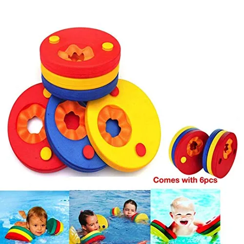 kaianda 6 Piezas Manguitos de natación para niños, Manguitos Piscina, Manguitos Dolphin, Hechos de Espuma, Piscina Discos Flotantes, Apto para Ayudar a los niños en el Aprendizaje de la natación