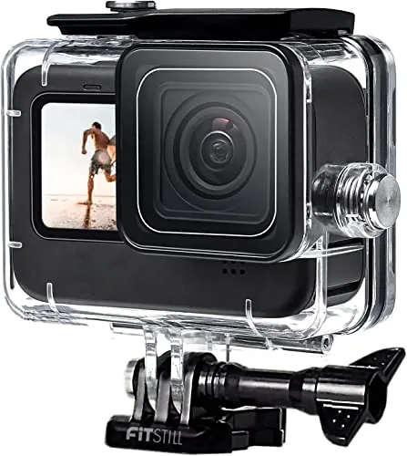 FitStill 60M/196FT Funda Impermeable para Gopro Hero 13 /Hero12 /Hero11 /Hero10 /Hero 9 Negro, Carcasa Protectora para Buceo Subacuático con Accesorios de Montaje para Go Pro Hero 13/12/11/10/9