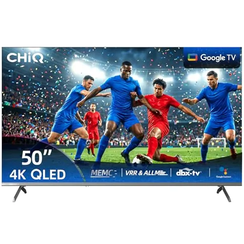 CHiQ Smart TV 50 Pulgadas 4K UHD QLED Google TV HDR10 (U50QST)