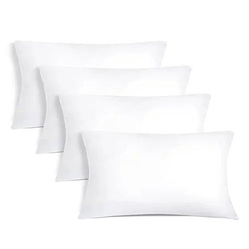 Aitsse- Relleno de Cojín de Fibra Hueca Siliconada de Alta Recuperación 2/4/6 Unidades, Suave, Mullido, Antialérgico. Cojín Decorativo para Casa, Dormitorio, Salón o Coche. (4, 30x50cm)