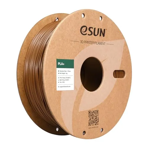 eSUN Filamento PLA+ 1.75mm, Filamento de Resistencia Mejorada 1KG Marrón