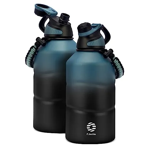 Fjbottle Botella Termica 1900ML con tapa magnética, sin BPA/sin Fugas botella agua acero inoxidable Gimnasio termo para deporte/bebida carbonatada