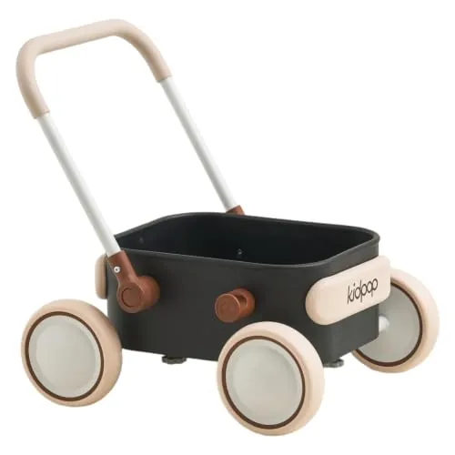 Kidpop PULA Andador Bebes, Juguete Multifuncional, Carrito Bebe, Ruedas EVA, Regalo Ideal de Cumpleaños, Andador Bebe 7 Meses a 4 años, máx. 15 kg, Negro