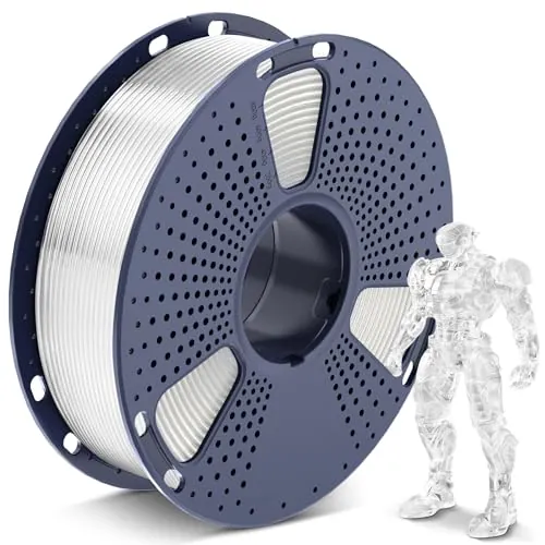 SUNLU Filamento PLA Transparente 1.75mm 1KG, Filamento Impresora 3D