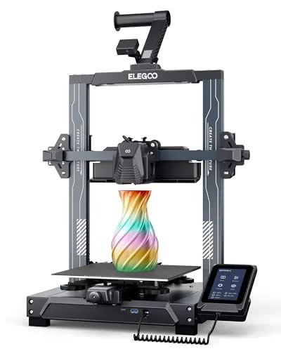 ELEGOO Neptune 4 Impresora 3D FDM, con Alta Velocidad de 500mm/s, Nivelación Automática en 121 Puntos, 300 °C Extrusor Directo de Doble Engranaje, Tamaño de Impresión de 225x225x265mm³
