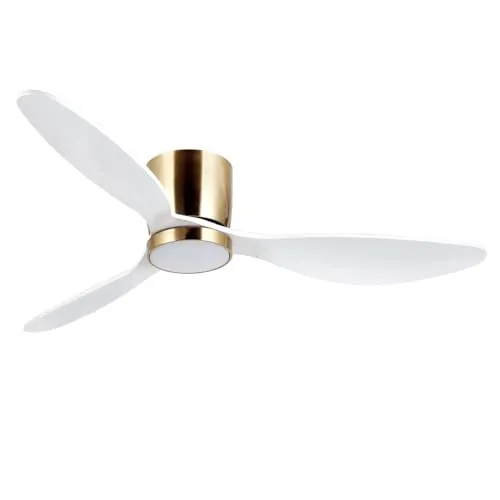 reiga Ventilador de Techo de Bajo Perfil 132 cm con Luz y Mando a Distancia