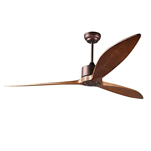 reiga Ventilador de Techo Inteligente de Madera 165 cm, Motor DC