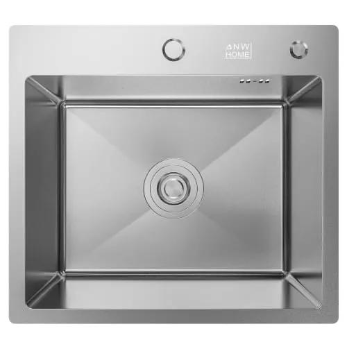 ANW HOME Fregadero Cocina 1 Seno 50x45 cm, Acero Inoxidable