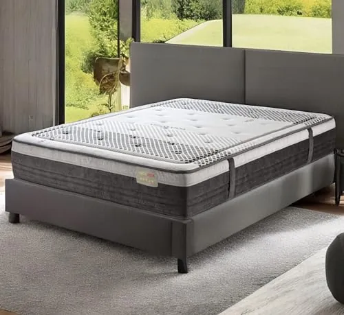 T-ORMU COLCHONES 200X200 VISCOELASTICOS Premium Firme – Colchón 200X200 Viscoelástico Firmeza Alta ± 29 CM Altura – Matrimonio – Traspirable Antialérgico Confortable Ergonómico Oeko-Tex