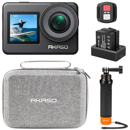 AKASO Pack de Buceo Brave 7 Cámara Deportiva 4K 20MP Cámara de Acción
