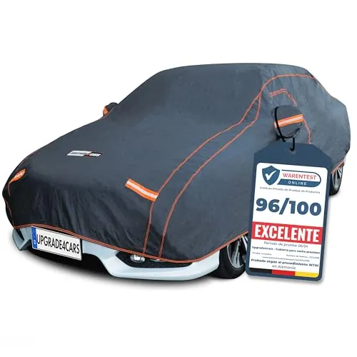 Upgrade4cars Funda Coche Exterior Impermeable Universal | Lona para Tapar para Verano & Invierno | 483 * 196 * 145 cm