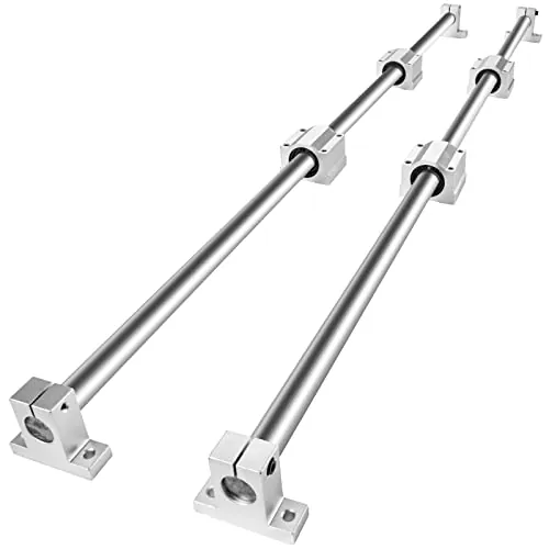 VEVOR Juego de Rieles de Guía Lineal SFC20, 2 Rieles de Guía 1000 mm, 4 Bloques Deslizantes SC20, 4 Soportes de Riel, Rieles Lineales y Kit de Rodamientos para Máquinas Automatizadas CNC, Bricolaje