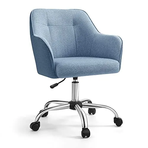 SONGMICS Silla de Escritorio Ergonómica, Giratoria con Ruedas
