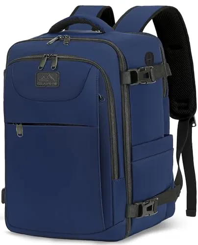 LYNXCHER Mochila 40x30x20 Viaje Cabina Avión Equipaje de Mano Aprobada para Ryanair EasyJet Eurowings 24L Portátil 15,6 Pulgadas Hombre Mujer,Azul oscuro