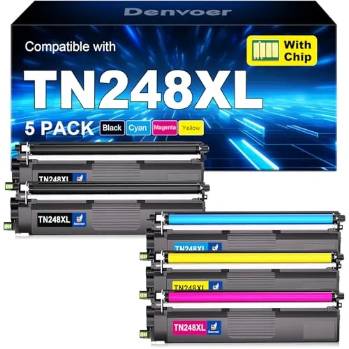 TN248XL TN248 MFC-L3760CDW DCP-L3560CDW Toner TN-248XL TN-248 5 Pack | Compatible para Brother DCP-L3560CDW MFC-L3740CDWE DCPL3560CDW HL-L3240CDW HLL3240CDW MFC-L3760CDW TN 248 XL DCP-L3520CDWE