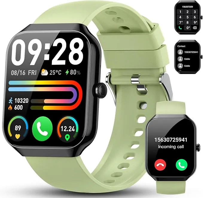 Reloj Inteligente Hombre Mujer, Nueva Smartwatch 1,96’’ con Llamadas Bluetooth, Smart Watch Pulsómetro/Monitor de Sueño, 112 Modos Deportivos Reloj, Impermeable IP68 Pulsera Actividad para Android iOS
