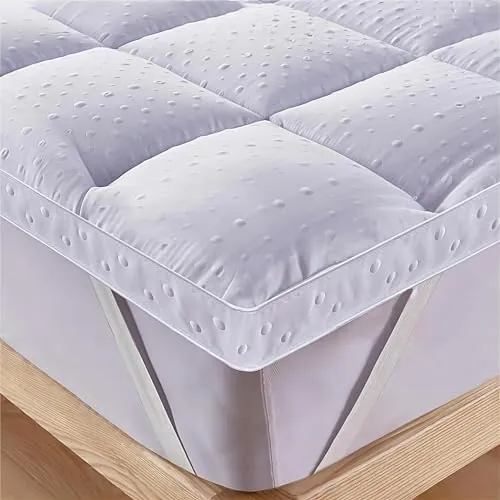 Bedecor 3D Massage Bubbles Topper 180x200cm, Sobrecolchon de Microfibra con 600GSM Poliester, Muy Comodo, Acogedor, Suave y Lavable a Maquina