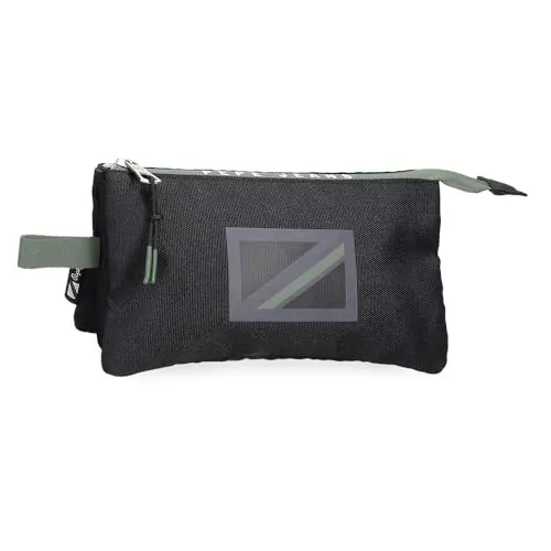 Pepe Jeans Alton Estuche Triple, Negro, Poliéster