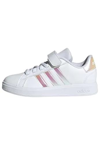 adidas Unisex niños Grand Court 2.0 Shoes Children, Cloud White/Iridescent/Cloud White, 35 EU