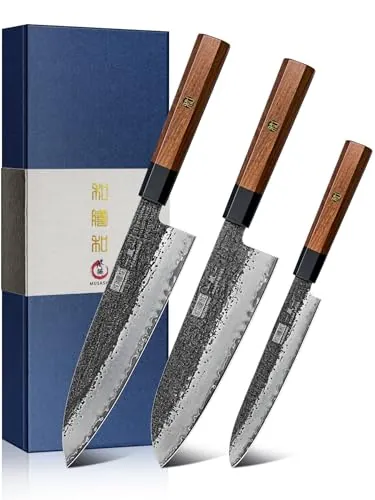 HOSHANHO Juego de Cuchillos de Cocina 3 piezas, Juego de Cuchillos de Chef