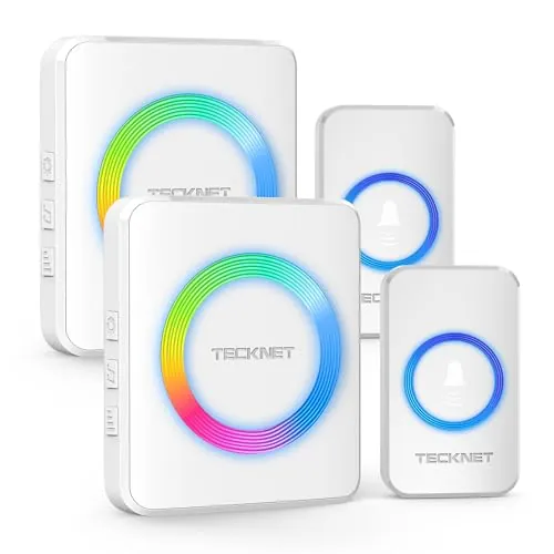 TECKNET Timbre Inalámbrico Exterior Impermeable IP65 Impermeable