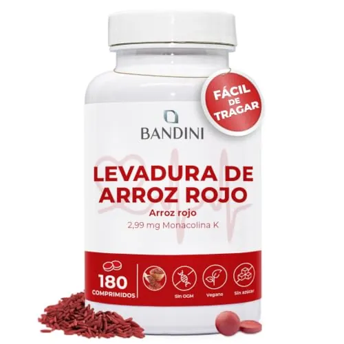 Bandini® Levadura de Arroz Rojo de Monascus purpureus, 180 Comprimidos