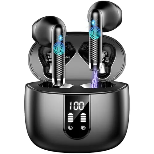 Auriculares Inalámbricos Bluetooth 5.4 HiFi Estéreo, Reducción de Ruido ENC