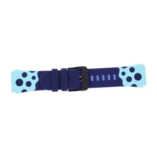 Homoyoyo Correa de Reloj de Silicona para Niños, Correa de Repuesto, Banda Bicolor Negra y Azul, Tamaño 20 Mm, Compatible Relojes Inteligentes Infantiles, Uso Diario y Escolar