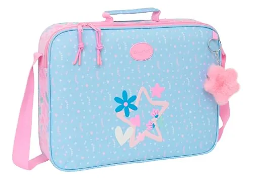BLACKFIT8 SMILE - Cartera Extraescolares, Maletín Portatodo, Bandolera, Cómoda y Versátil, Calidad y Resistencia, 38x6x28 cm