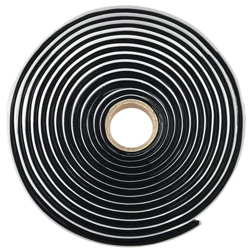 flintronic 1 Pieza Cordón Redondo de Butilo Negro, 8-10mm de Diámetro x 4 m