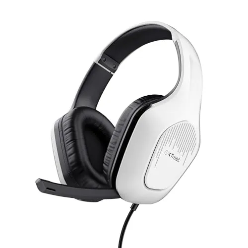 GXTrust Rayne Cascos Gaming Ligeros PC Xbox PS4 PS5 Switch Mobile, Blanco