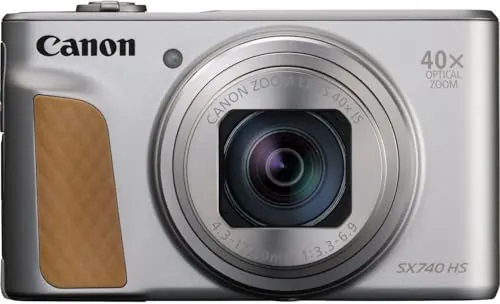 Canon Powershot SX740 HS Lite Edition - Cámara Compacta de 20.3 MP (40 x Zoom Óptico, 4K UHD, DIGIC 8, 5 Ejes, LCD Desplegable, 10 fps, Bluetooth, WiFi) Plata, 110.1 x 63.8 x 39.9 mm