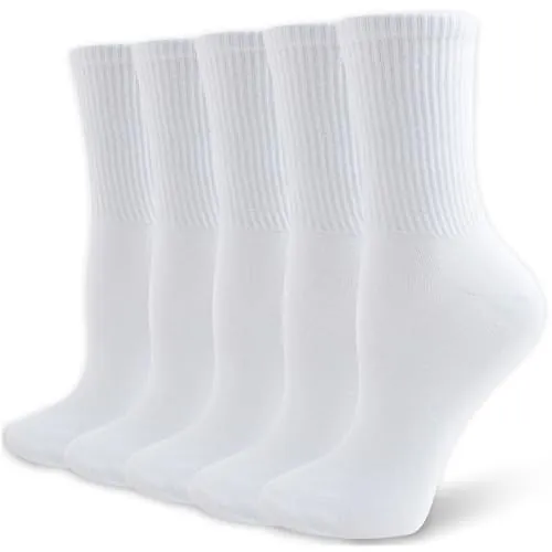 Wamicu Calcetines Mujer Algodón Peinado 5 Pares Running Tenis Deporte | Suaves y Transpirables, Cómodos para Día a Día, Talla 35-38