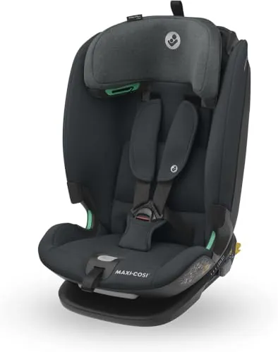 Maxi-Cosi Titan Plus i-Size, Silla de Coche Multiedad, 15 meses-12 años (76-150 cm), Protección Lateral G-CELL, 4 Pos. de Reclinado, Cojines de Espuma Blanda en Reposacabezas, Authentic Graphite
