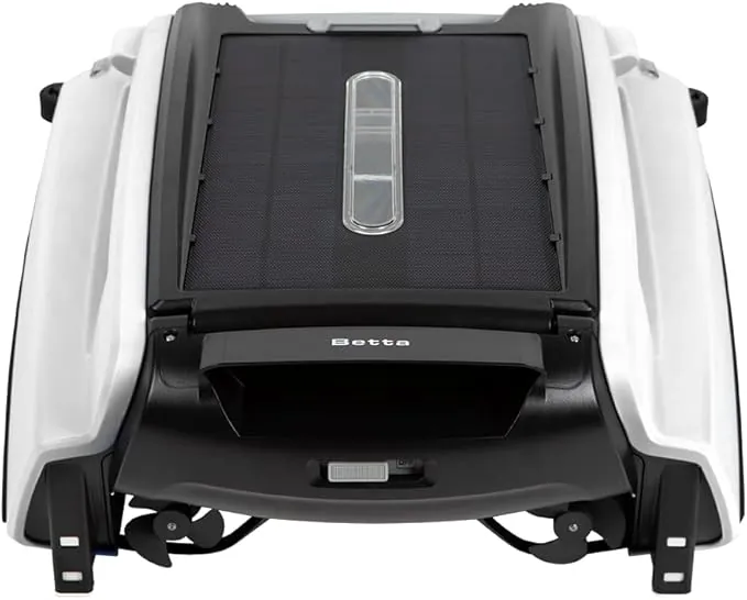 Betta SE Robot Skimmer de Piscina Solar - Limpiador Automático de Superficie, Batería de 30h, Motores Resistentes a Sal y Cloro, Evitación de Obstáculos, Limpieza 24/7 (Blanco)