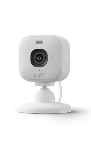 Cámara Mini 2K+ Blink (última generación) | Cámara de seguridad doméstica con enchufe, resolución de vídeo 2K, zoom de 4 aumentos, visión nocturna en color | Compatible con Alexa | 1 cámara - Blanco
