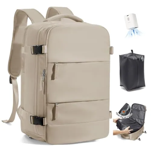 SZLX Mochila al Vacio con Bomba Equipaje de Mano 40x30x20 Ryanair Vueling Wizzair Easyjet Mochila Viaje Cabina Avion 40x20x25 Ryanair Mujer Mochila de transporte Impermeable para Computadora Portátil