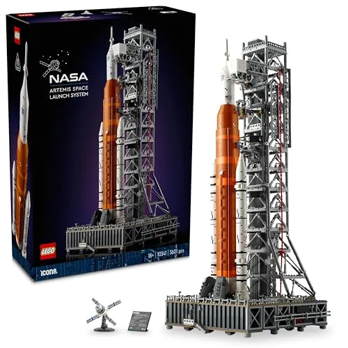 LEGO Icons Sistema de Lanzamiento Espacial Artemis de la NASA con Cápsula Orión, Maqueta de Cohete para Adultos, Decoración del Hogar y la Oficina, Regalo para Hombres y Mujeres 10341