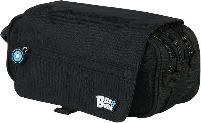 Grafoplás | Estuche Escolar Tres Compartimentos con Solapa | bits&Bobs | 23x10x10cm | Incluye Horario y Zona Identificación, Organizar tu Material Escolar