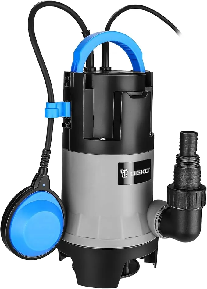 Bomba de Agua Sumergible: DEKO Bomba de Agua, Bomba Aguas Sucias 750W 14000H/L, Bomba Achique con Interruptor de Flotador para Piscinas, Sótanos, Estanques