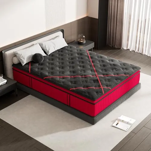 DEWINNER Colchón 150x190 cm, Muelles Ensacados Reforzados, Altura 30 cm