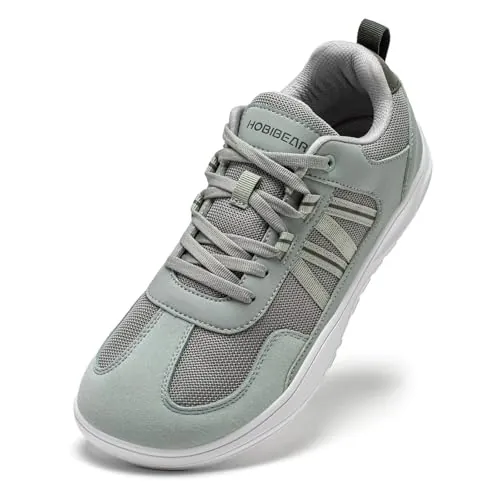 HOBIBEAR Zapatillas Deportivas Minimalistas Unisex de Punta Ancha para Correr y Caminar al Aire Libre(Verde Claro,EU 44)