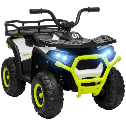 AIYAPLAY Quad Eléctrico para Niños 12V a Partir de 3 Años 3-6 km/h Verde