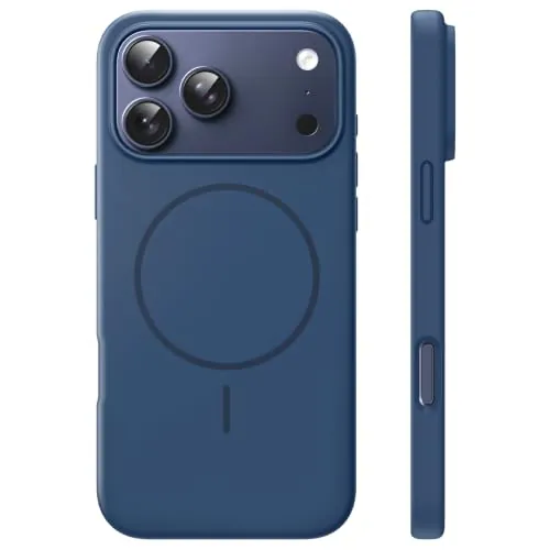 TOCOL Funda para iPhone 17 Pro MAX de Silicona Líquida, Azul Marino