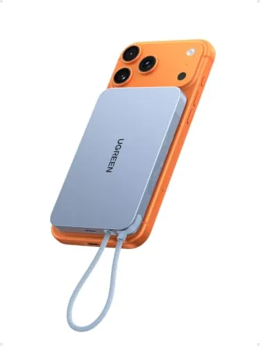 UGREEN MagFlow Air Qi2 15W Ultradelgado Power Bank 10000mAh PD 30W (Azul)