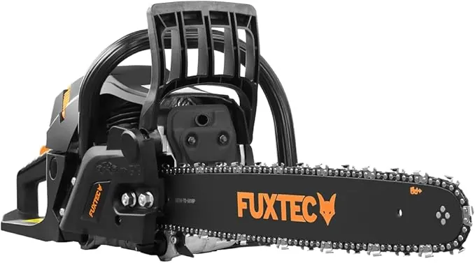 FUXTEC Motosierra Gasolina FX-KS255 - con espada de 18'', longitud de corte 46 cm- 54cc- Easy-Start - incl. Protección de la espada y bolsa de transporte
